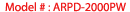 Model #:ARPD-2000PW